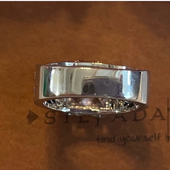 Silpada Sterling Silver ‘Uptown’ Cubic Zirconia Ring R0981 - Picture 10 of 12